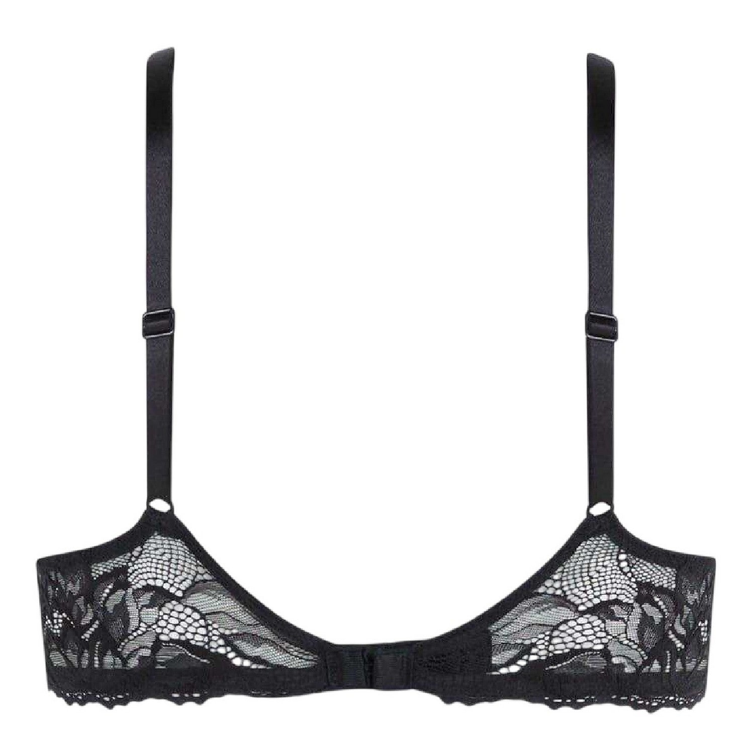 Black - Back - Calvin Klein Womens-Ladies Floral Bra