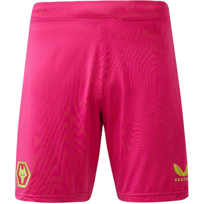 Beetroot Purple - Front - Castore Mens Wolves Goalkeeper Shorts