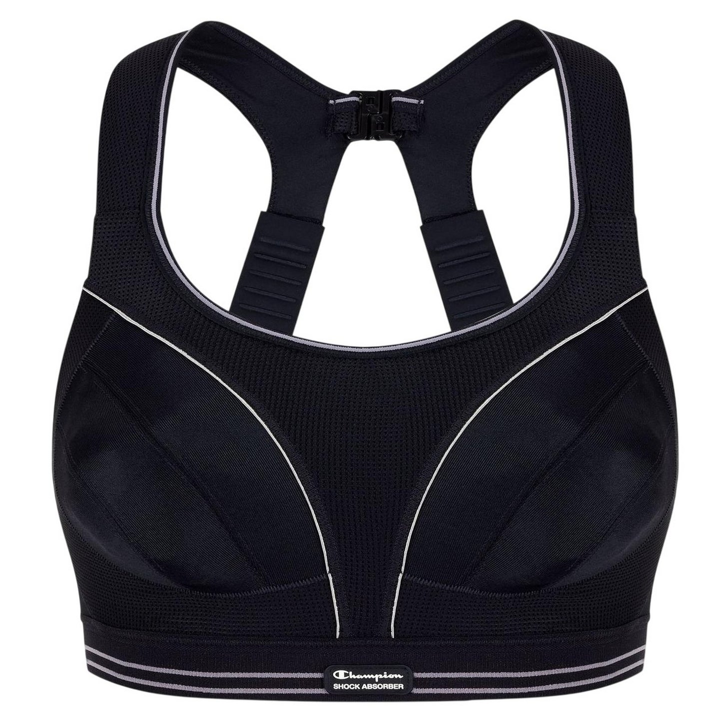 Black - Front - Ultimate Womens-Ladies Shock Absorber Sports Bra