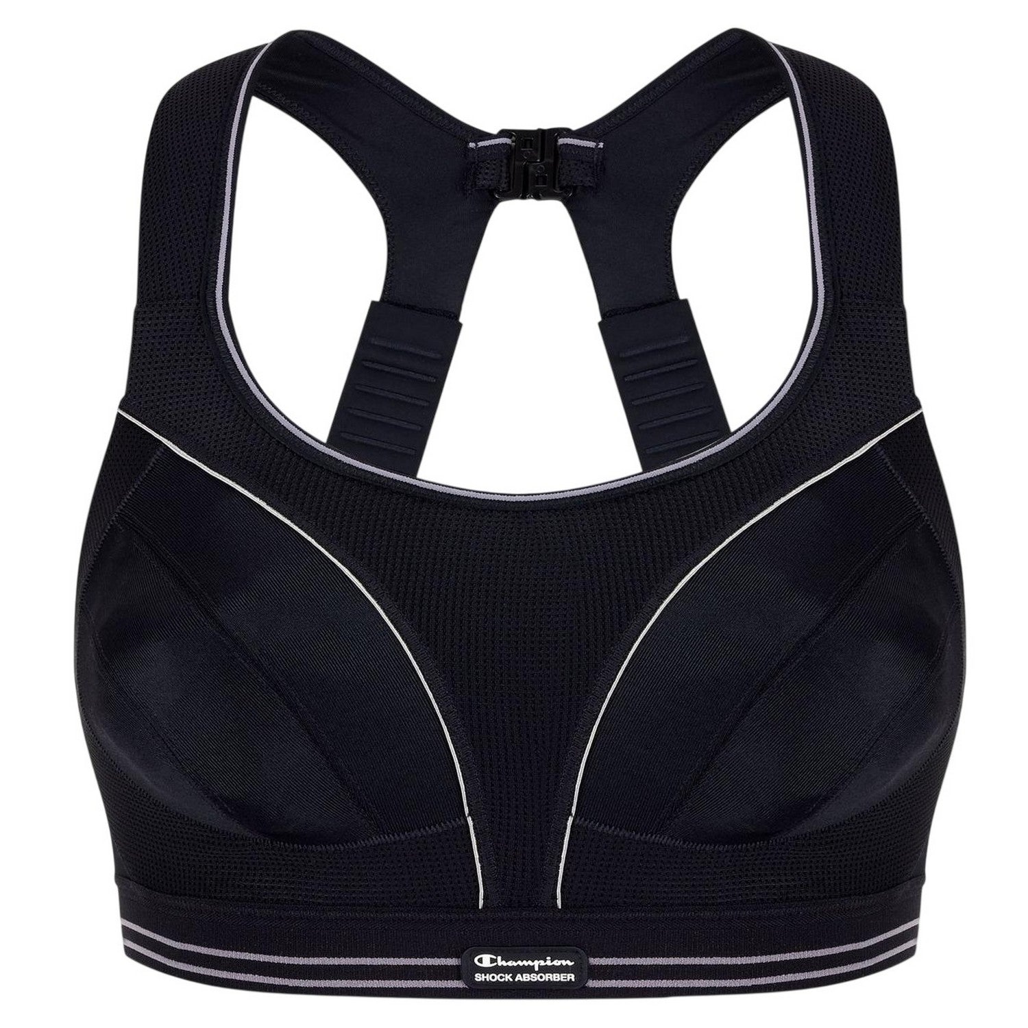 Black - Front - Ultimate Womens-Ladies Shock Absorber Sports Bra