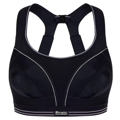 Black - Front - Ultimate Womens-Ladies Shock Absorber Sports Bra