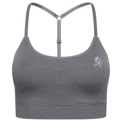 Green Smoke - Front - Gym King Womens-Ladies Seamless Sports Bra