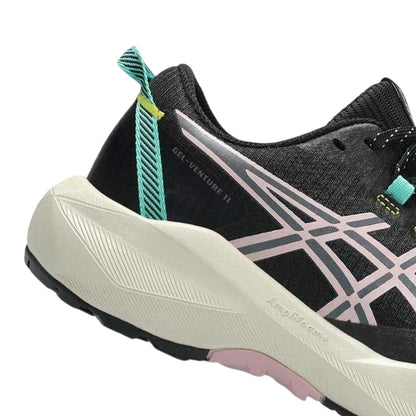 Black-Pink - Side - Asics Womens-Ladies Gel Venture 11 Running Trainers