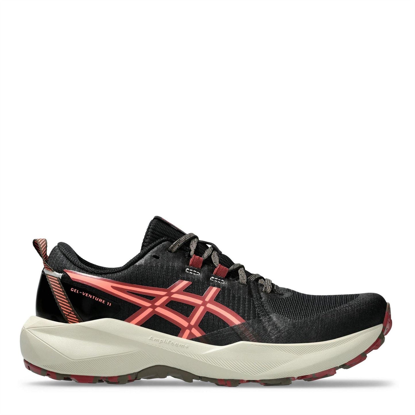 Black-Sunset Coral - Front - Asics Womens-Ladies Gel Venture 11 Running Trainers