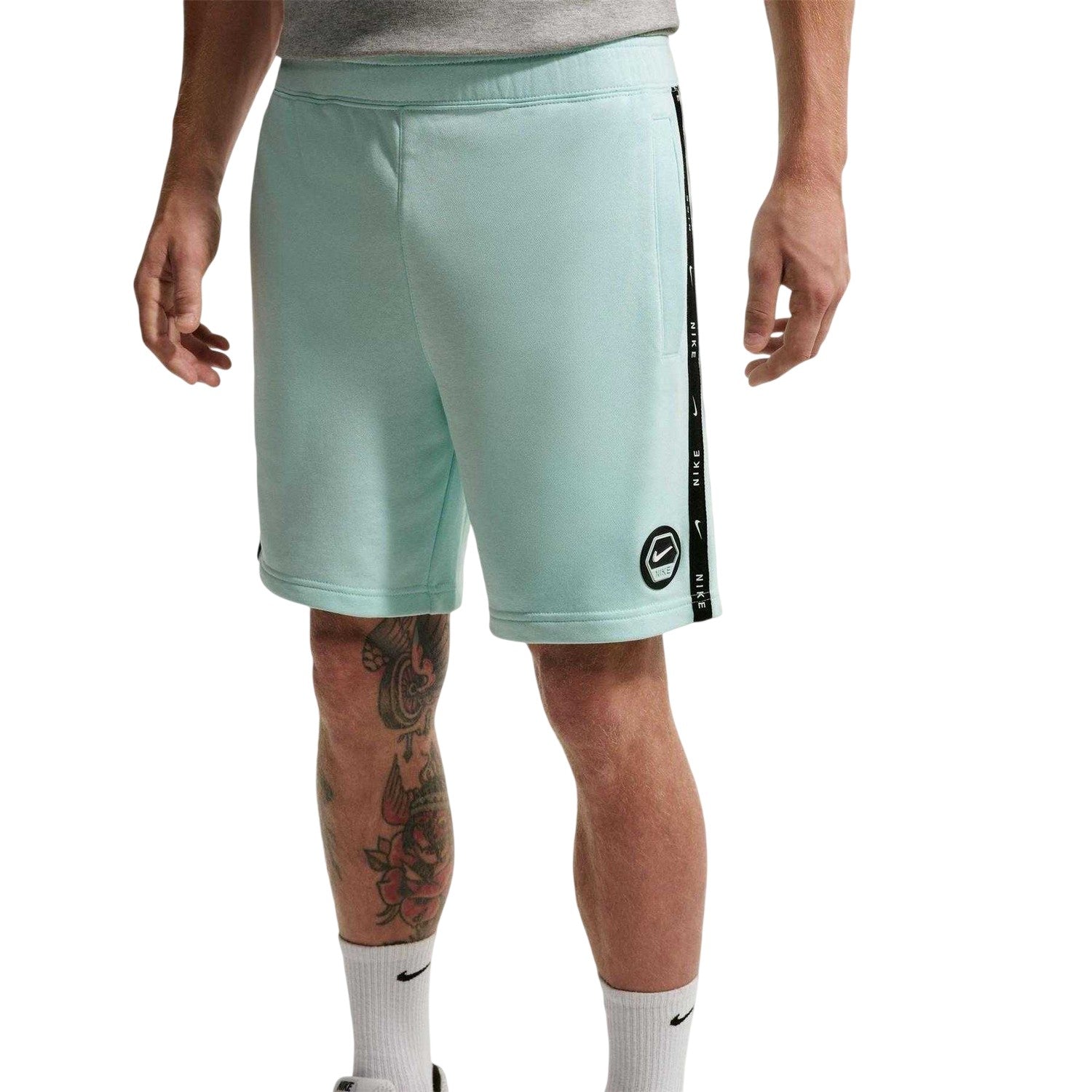 Light Blue - Front - Nike Mens City Side Fleece Shorts