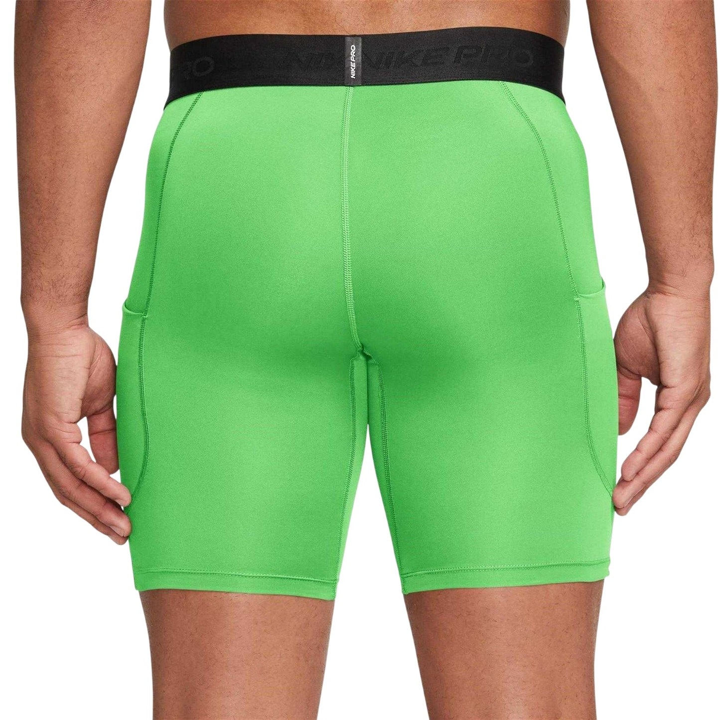 Lime Green - Back - Nike Mens Pro Dri-FIT Compression Shorts