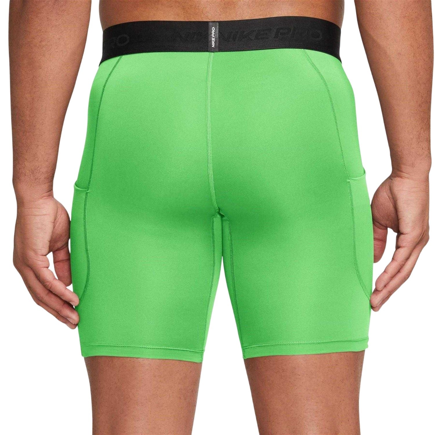 Lime Green - Back - Nike Mens Pro Dri-FIT Compression Shorts