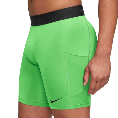 Lime Green - Side - Nike Mens Pro Dri-FIT Compression Shorts