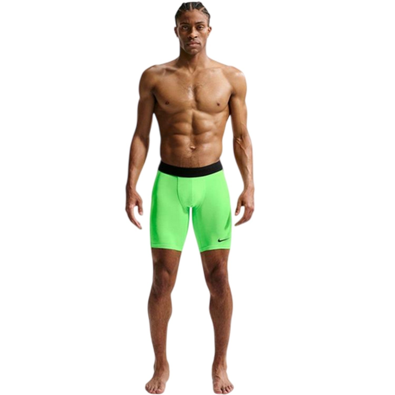 Lime Green - Pack Shot - Nike Mens Pro Dri-FIT Compression Shorts