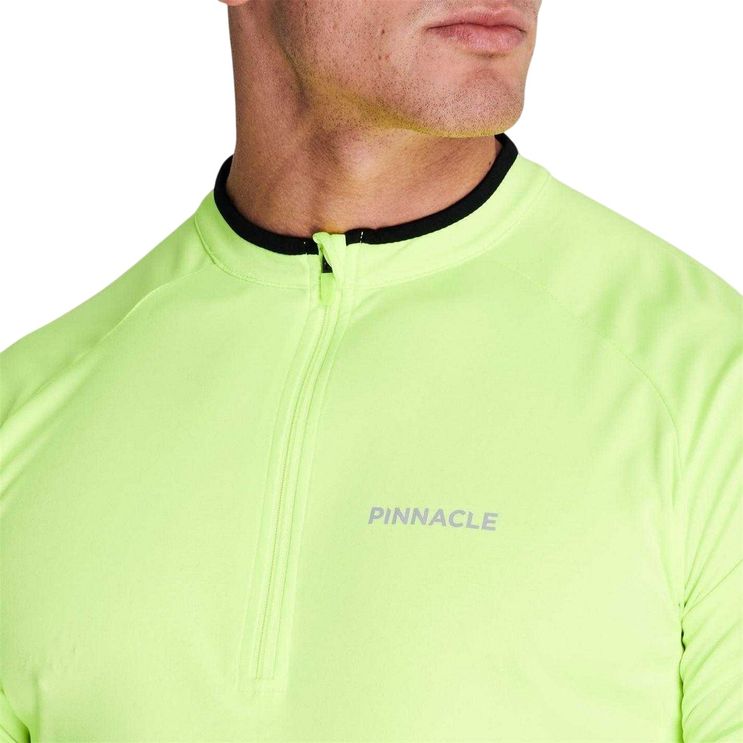 Yellow - Side - Pinnacle Mens Short-Sleeved Cycling Jersey