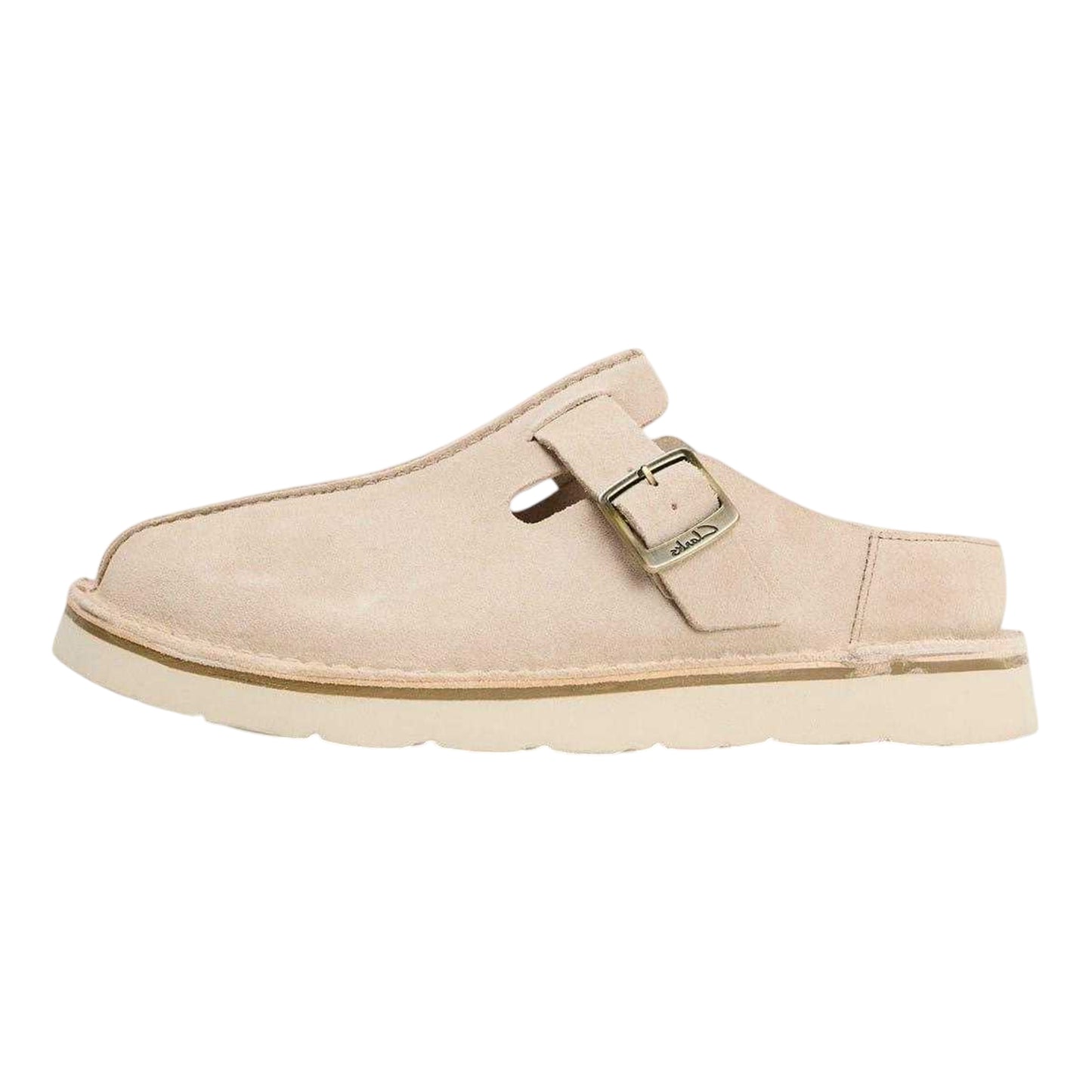 Sand - Back - Clarks Womens-Ladies Suede Platform Mules