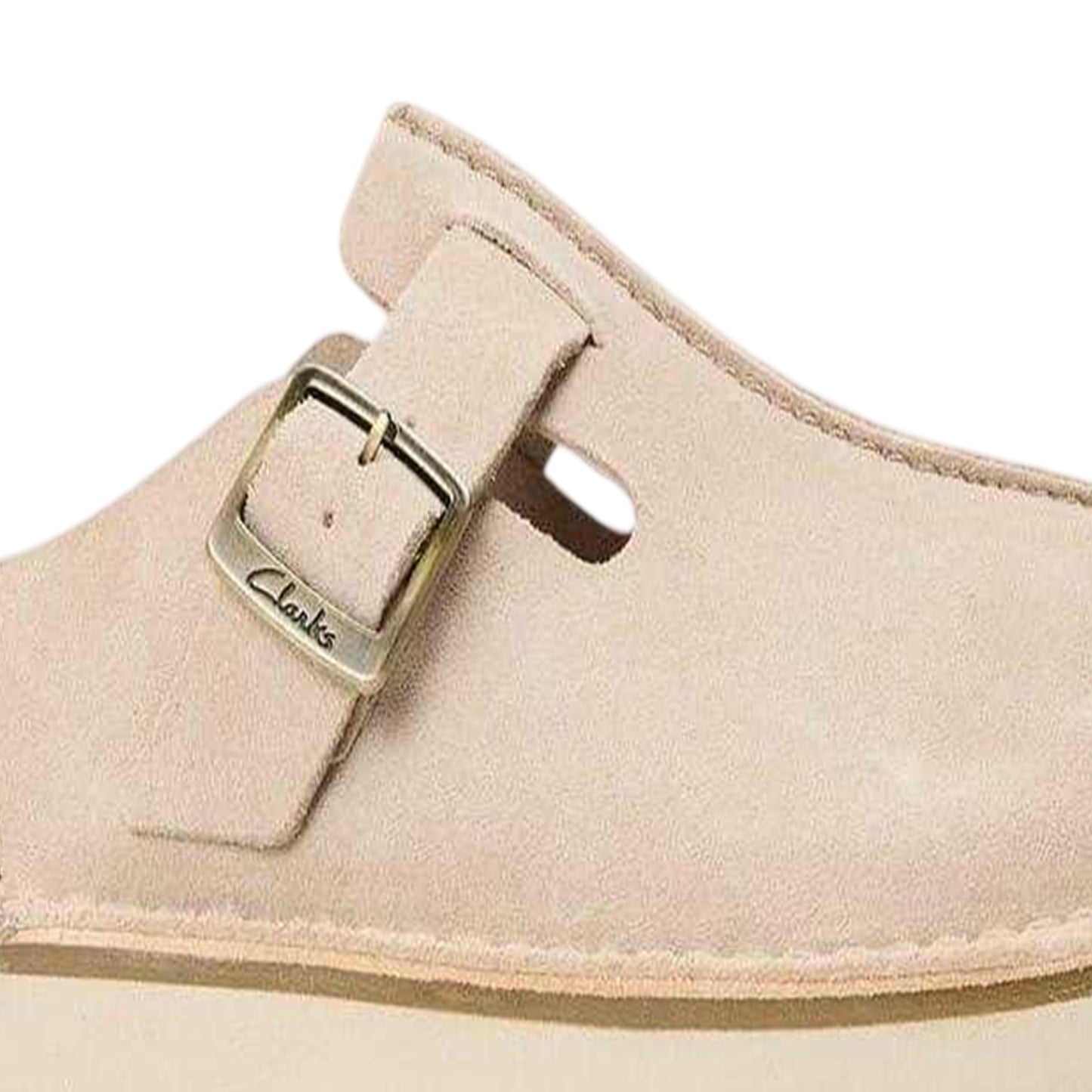 Sand - Side - Clarks Womens-Ladies Suede Platform Mules