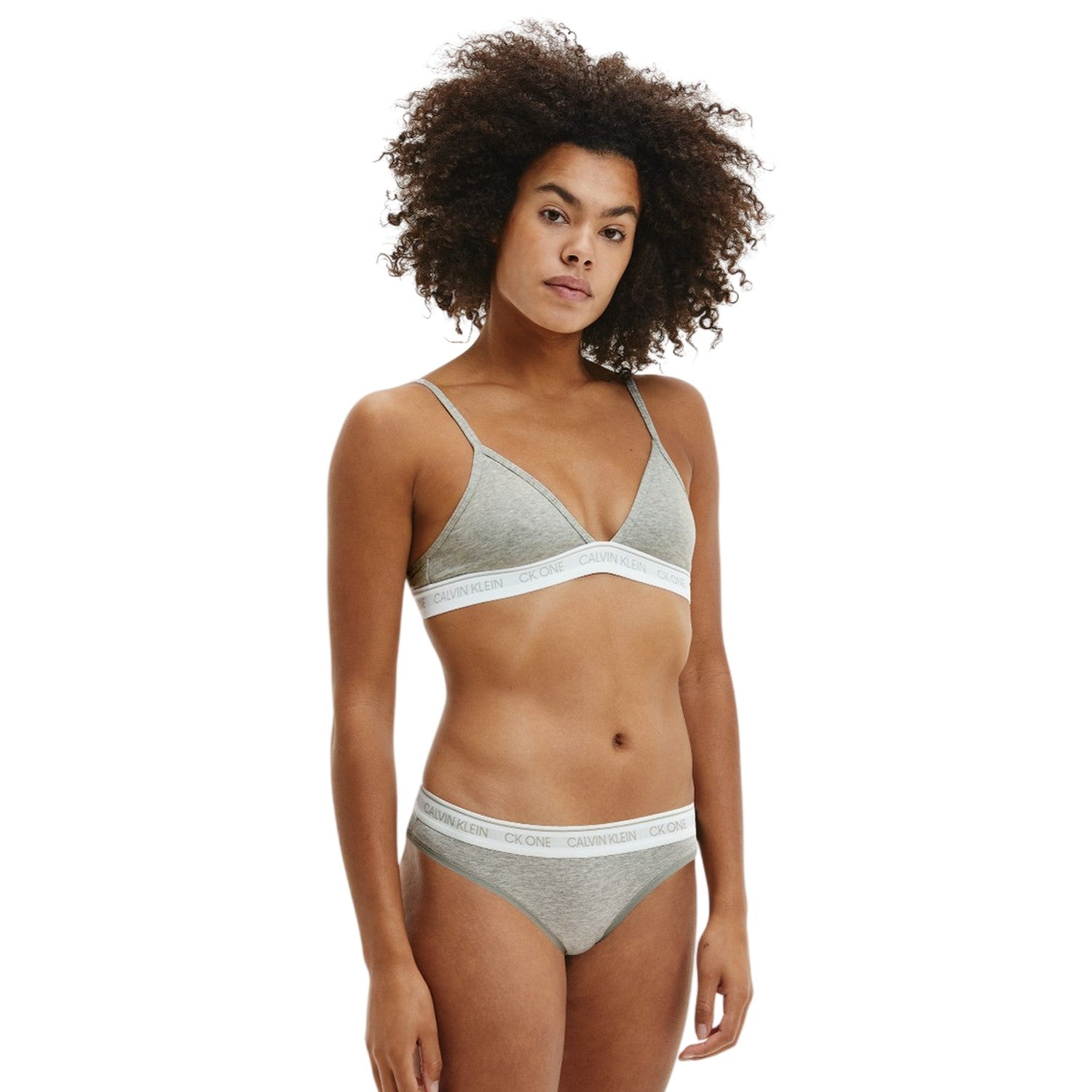 Grey - Lifestyle - Calvin Klein Womens-Ladies Cotton Triangle Cups Bra