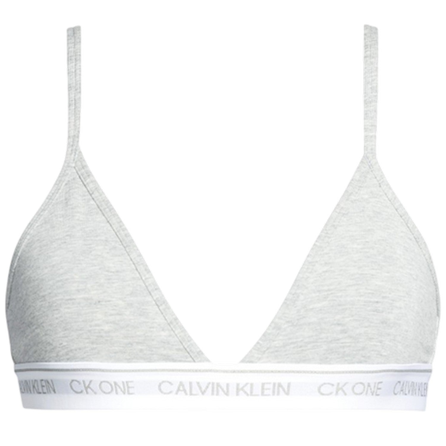 Grey - Front - Calvin Klein Womens-Ladies Cotton Triangle Cups Bra