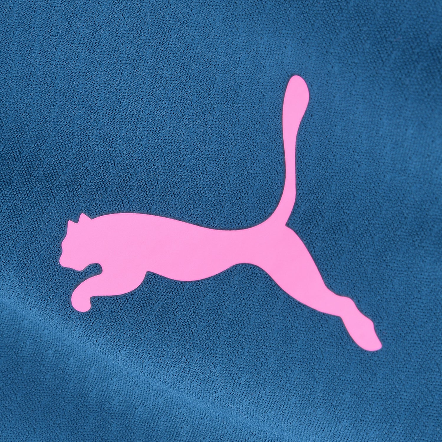 Blue-Pink - Side - Puma Childrens-Kids Individual Final Quarter Zip Training Top