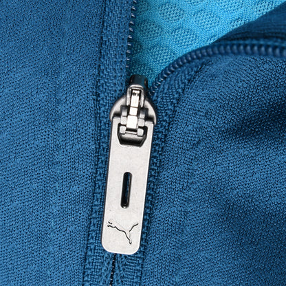 Blue-Pink - Lifestyle - Puma Childrens-Kids Individual Final Quarter Zip Training Top