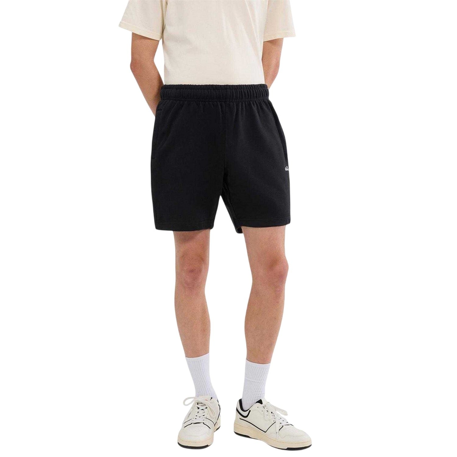 Black - Side - Ellesse Mens Zanica Fleece Sweat Shorts