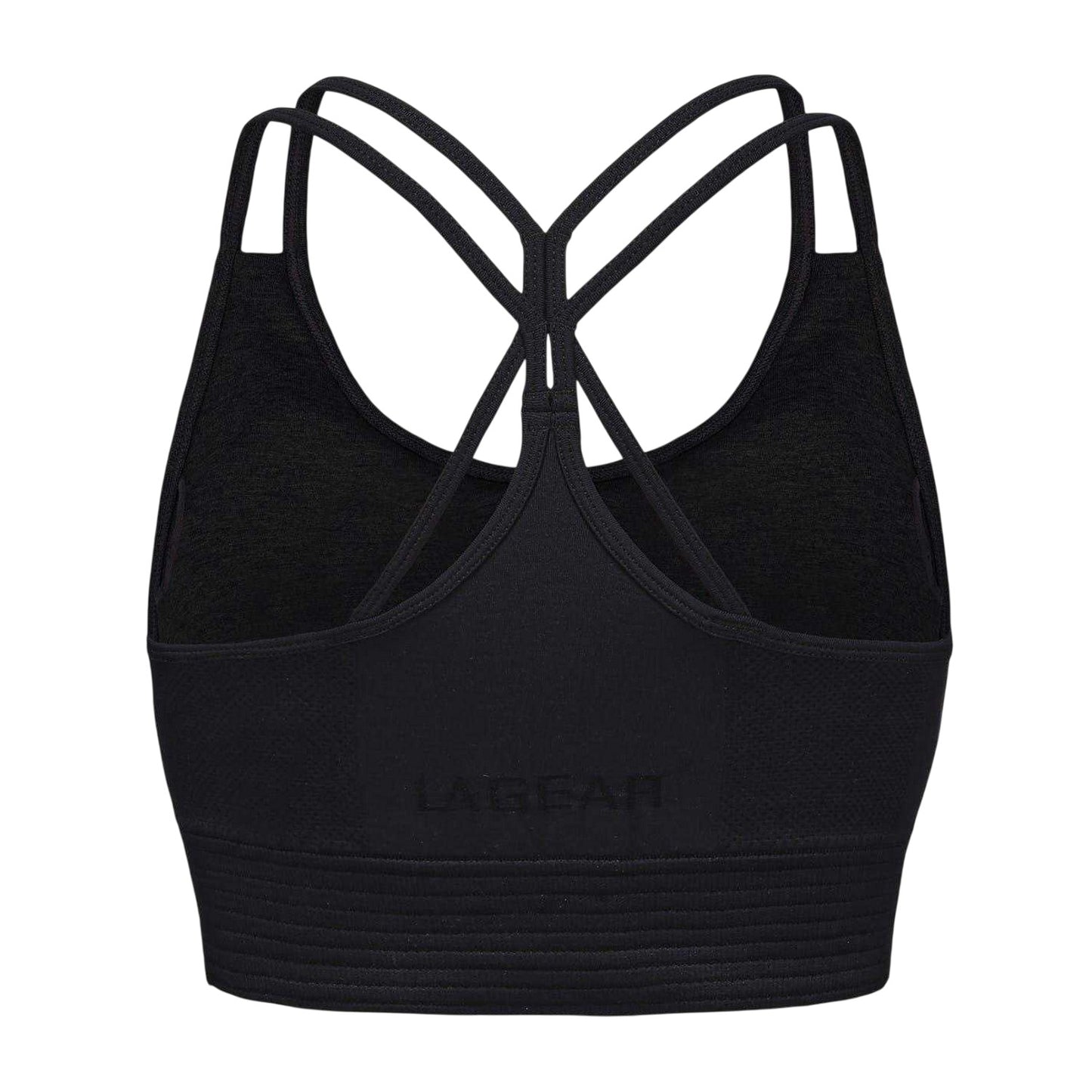Black - Back - LA Gear Womens-Ladies Seamless Sports Bra