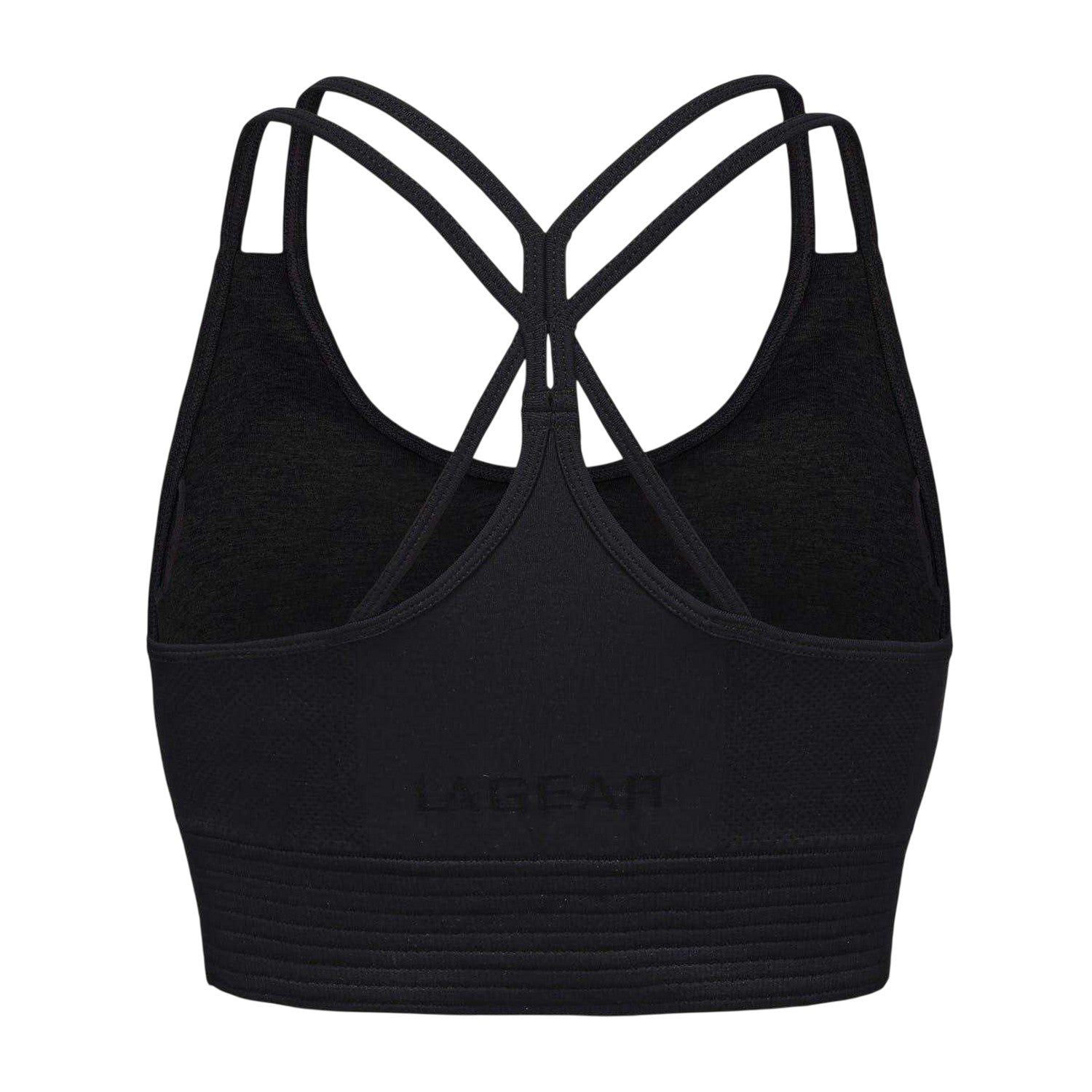 Black - Back - LA Gear Womens-Ladies Seamless Sports Bra