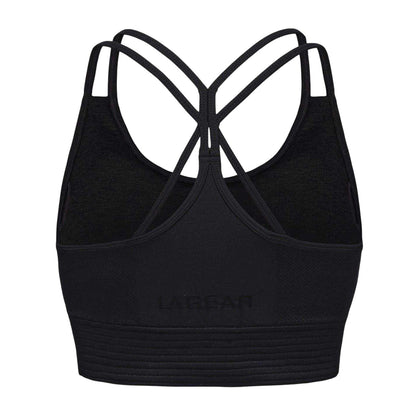 Black - Back - LA Gear Womens-Ladies Seamless Sports Bra