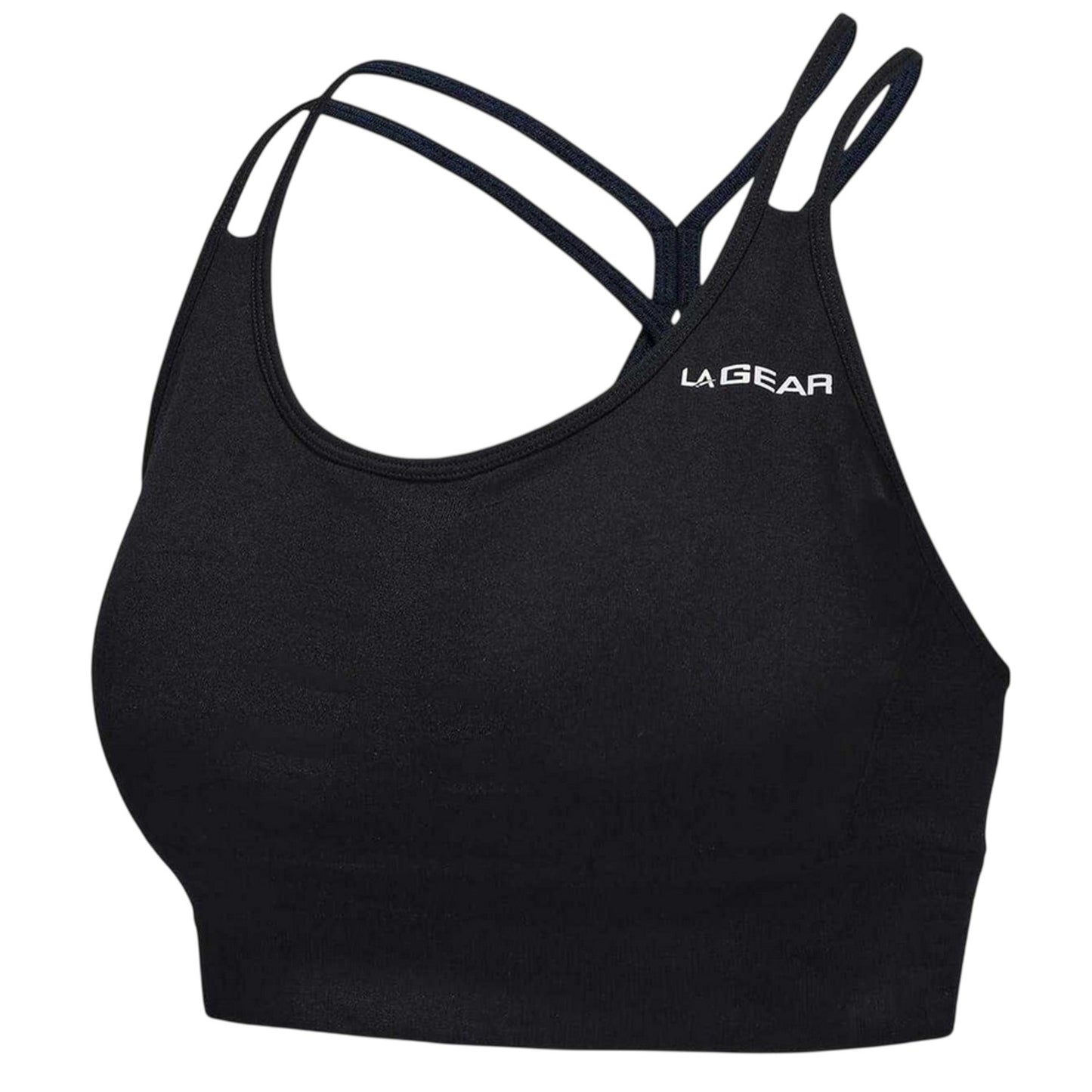 Black - Side - LA Gear Womens-Ladies Seamless Sports Bra