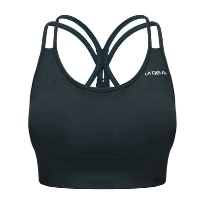 Forest Green - Front - LA Gear Womens-Ladies Seamless Sports Bra