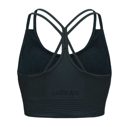 Forest Green - Back - LA Gear Womens-Ladies Seamless Sports Bra