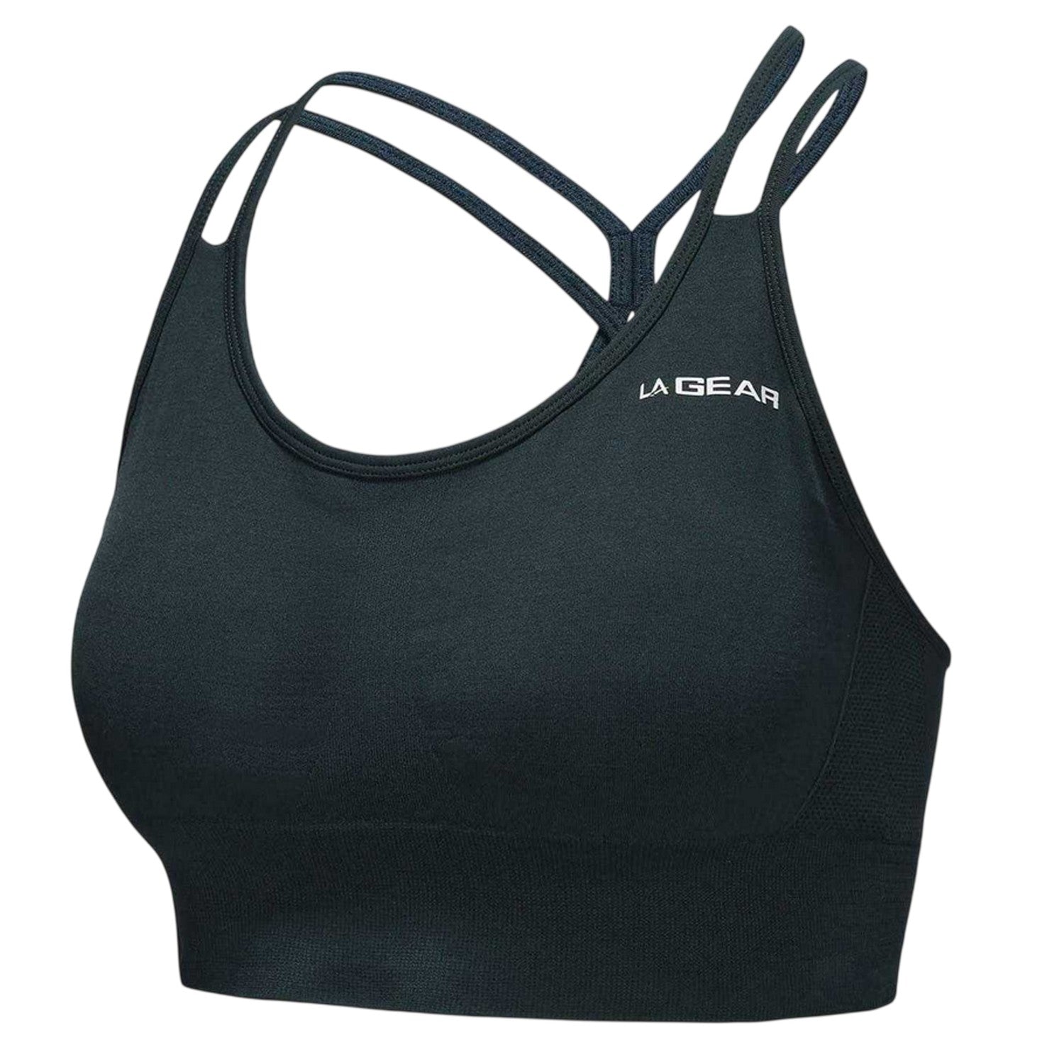 Forest Green - Side - LA Gear Womens-Ladies Seamless Sports Bra