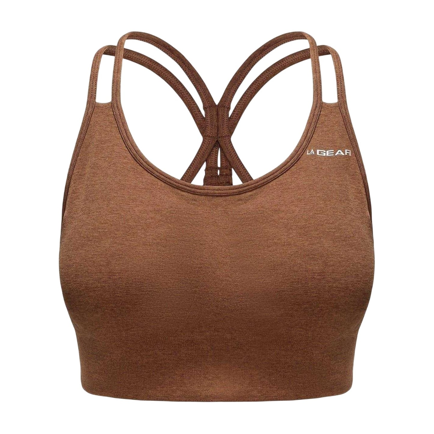 Mocha Marl - Front - LA Gear Womens-Ladies Seamless Sports Bra
