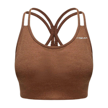 Mocha Marl - Front - LA Gear Womens-Ladies Seamless Sports Bra
