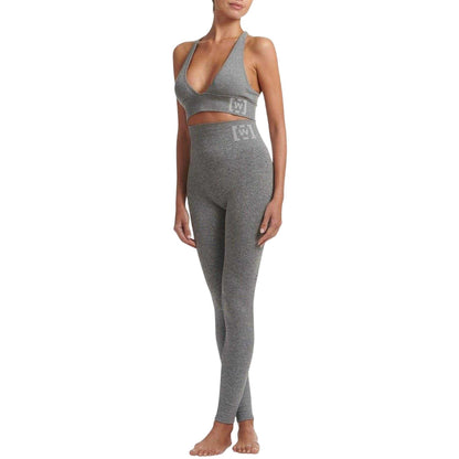 Grey - Lifestyle - Wolford Womens-Ladies Ribbed Plunge Sports Bra
