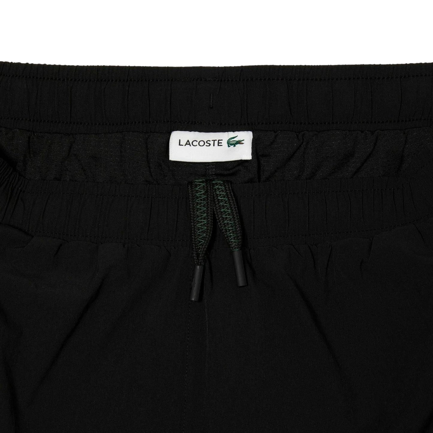 Black - Side - Lacoste Mens Logo Swim Shorts