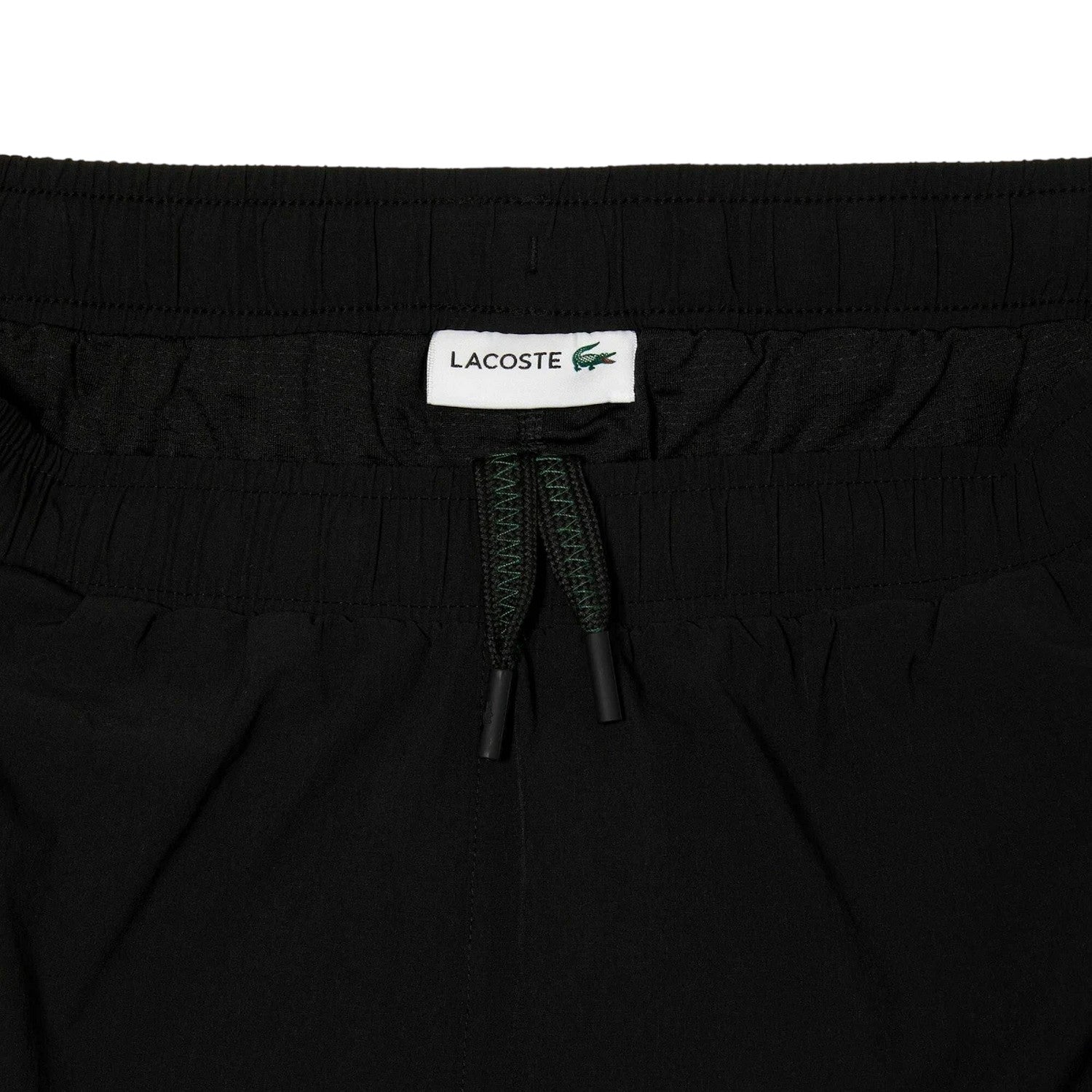 Black - Side - Lacoste Mens Logo Swim Shorts