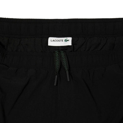 Black - Side - Lacoste Mens Logo Swim Shorts