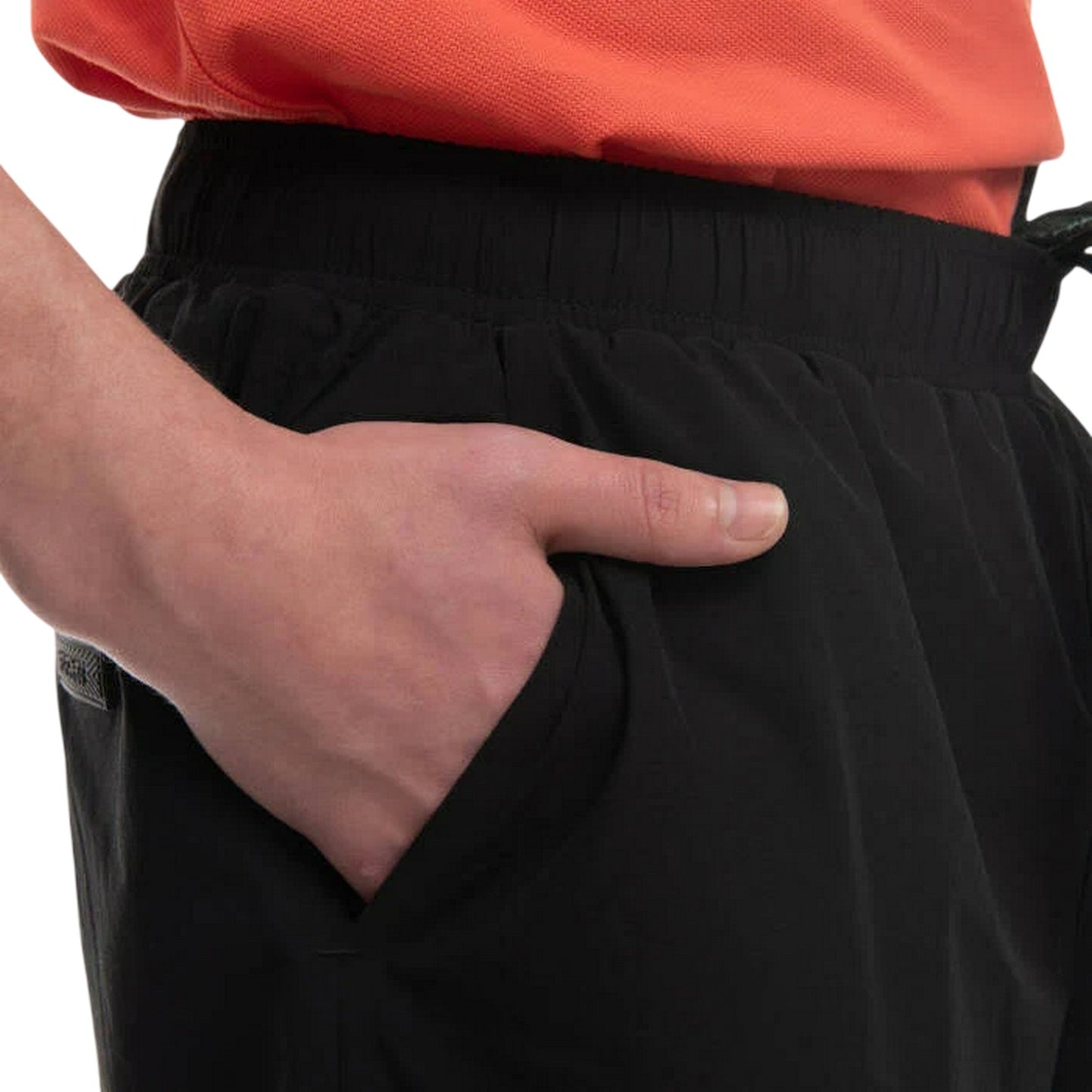 Black - Pack Shot - Lacoste Mens Logo Swim Shorts