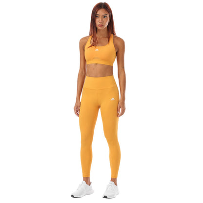 Yellow - Lifestyle - Adidas Womens-Ladies Medium Support Training Sports Bra