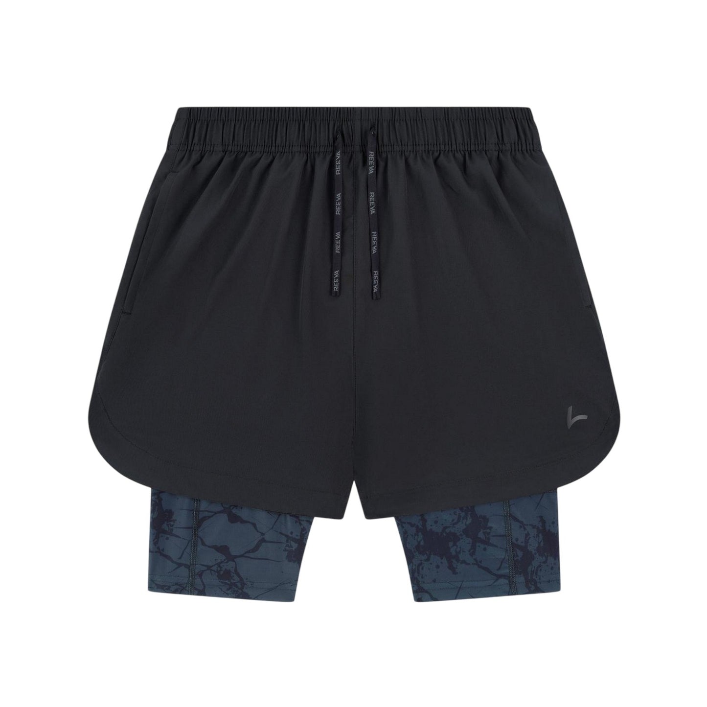 Black - Front - Reeva Mens Microfibre Running Shorts