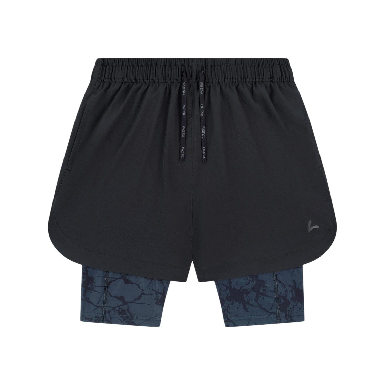 Black - Front - Reeva Mens Microfibre Running Shorts