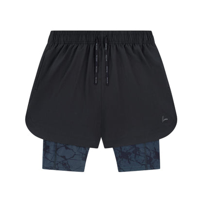 Black - Front - Reeva Mens Microfibre Running Shorts