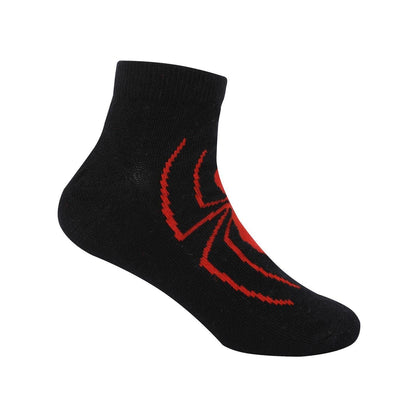 Red-Blue - Back - Spider-Man Childrens-Kids Trainer Socks (Pack of 5)