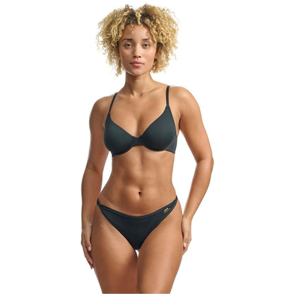 Black - Side - Adidas Womens-Ladies Classic Logo Low Rise Thong