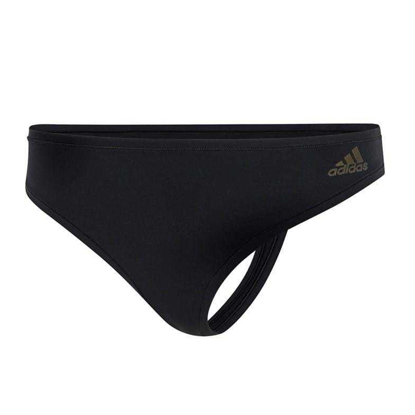 Black - Front - Adidas Womens-Ladies Classic Logo Low Rise Thong