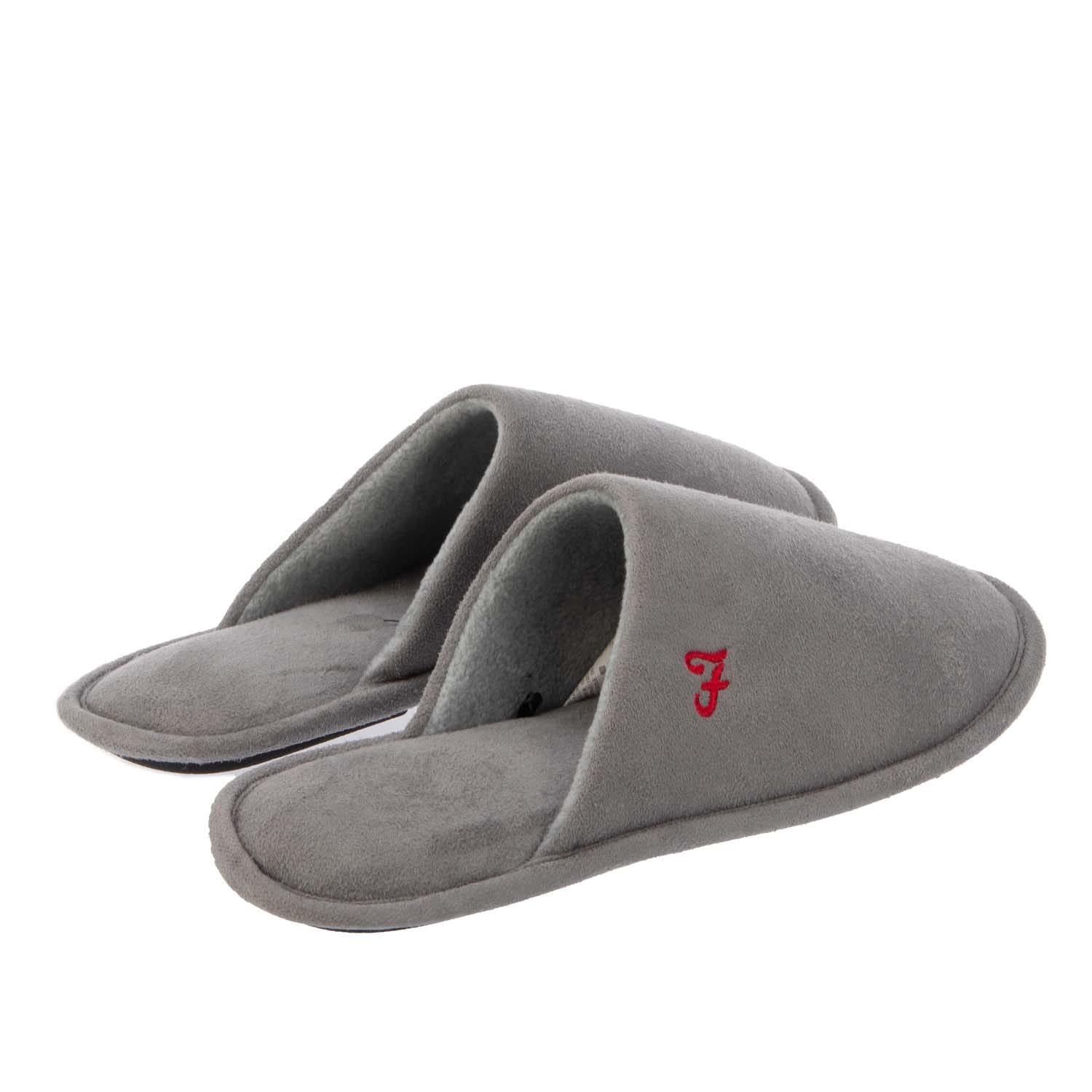 Grey - Back - Farah Unisex Adult Cullinan Mule Slippers