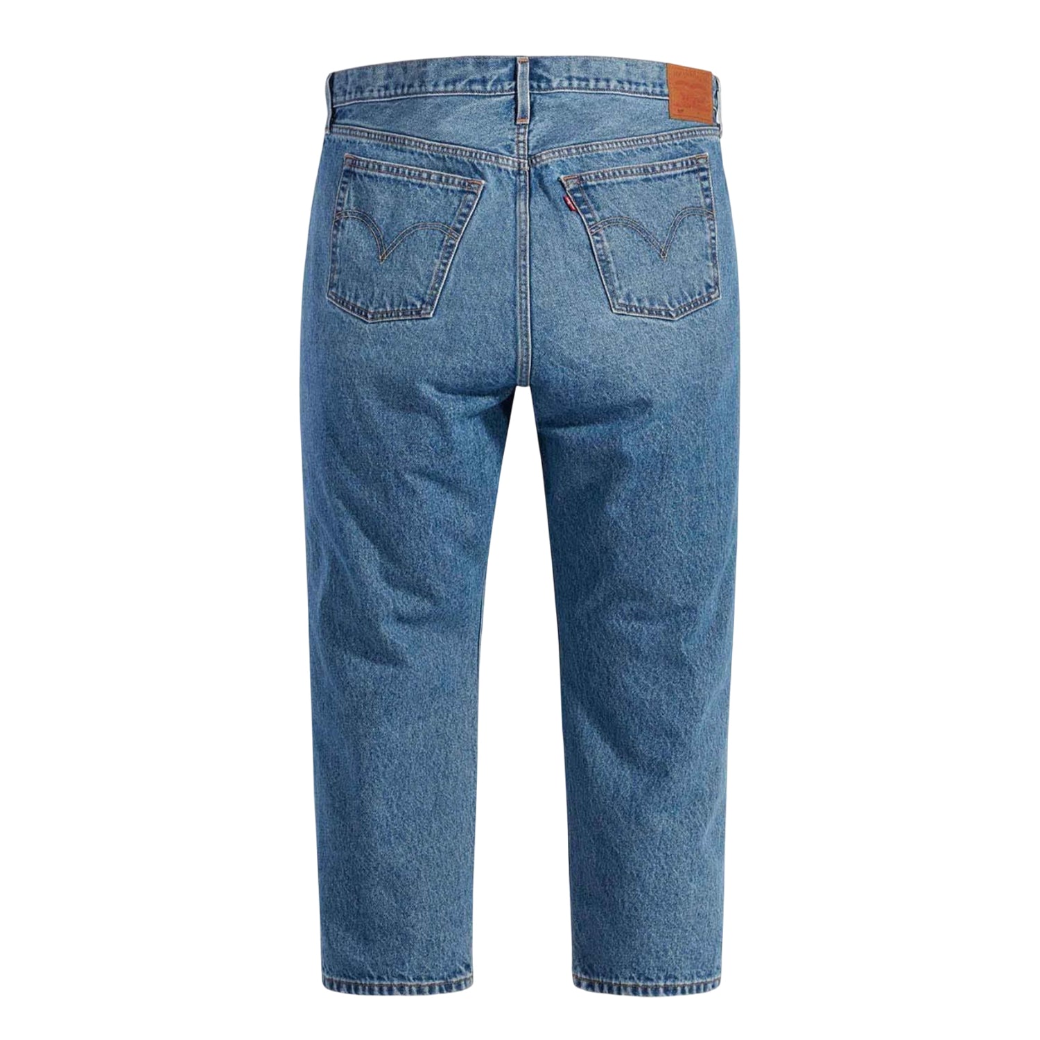 Denim - Back - Levis Womens-Ladies 501 Plus Original Cropped Jeans