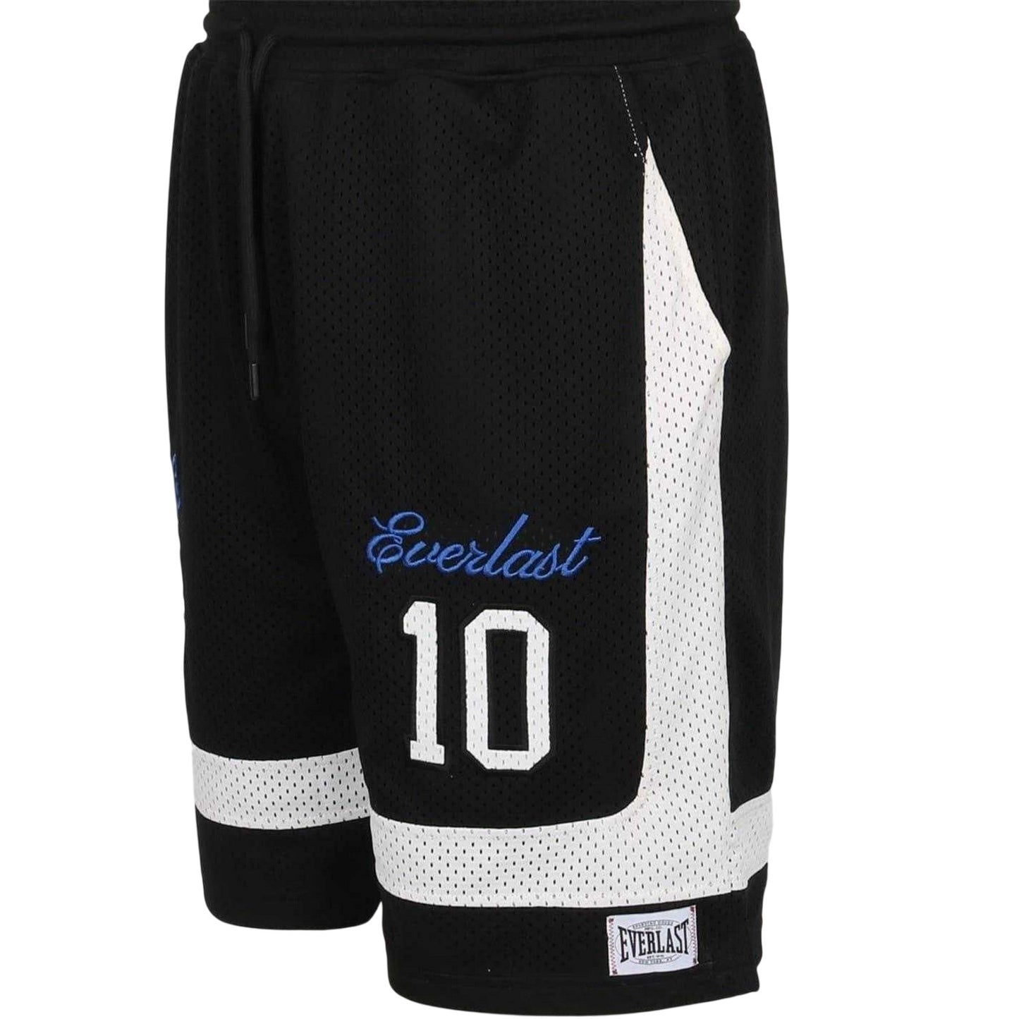 Black - Side - Everlast Mens NYC 19 Mesh Basketball Shorts