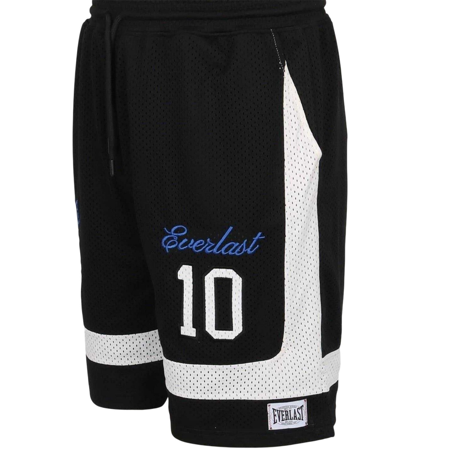 Black - Side - Everlast Mens NYC 19 Mesh Basketball Shorts