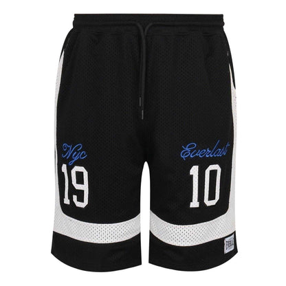 Black - Front - Everlast Mens NYC 19 Mesh Basketball Shorts