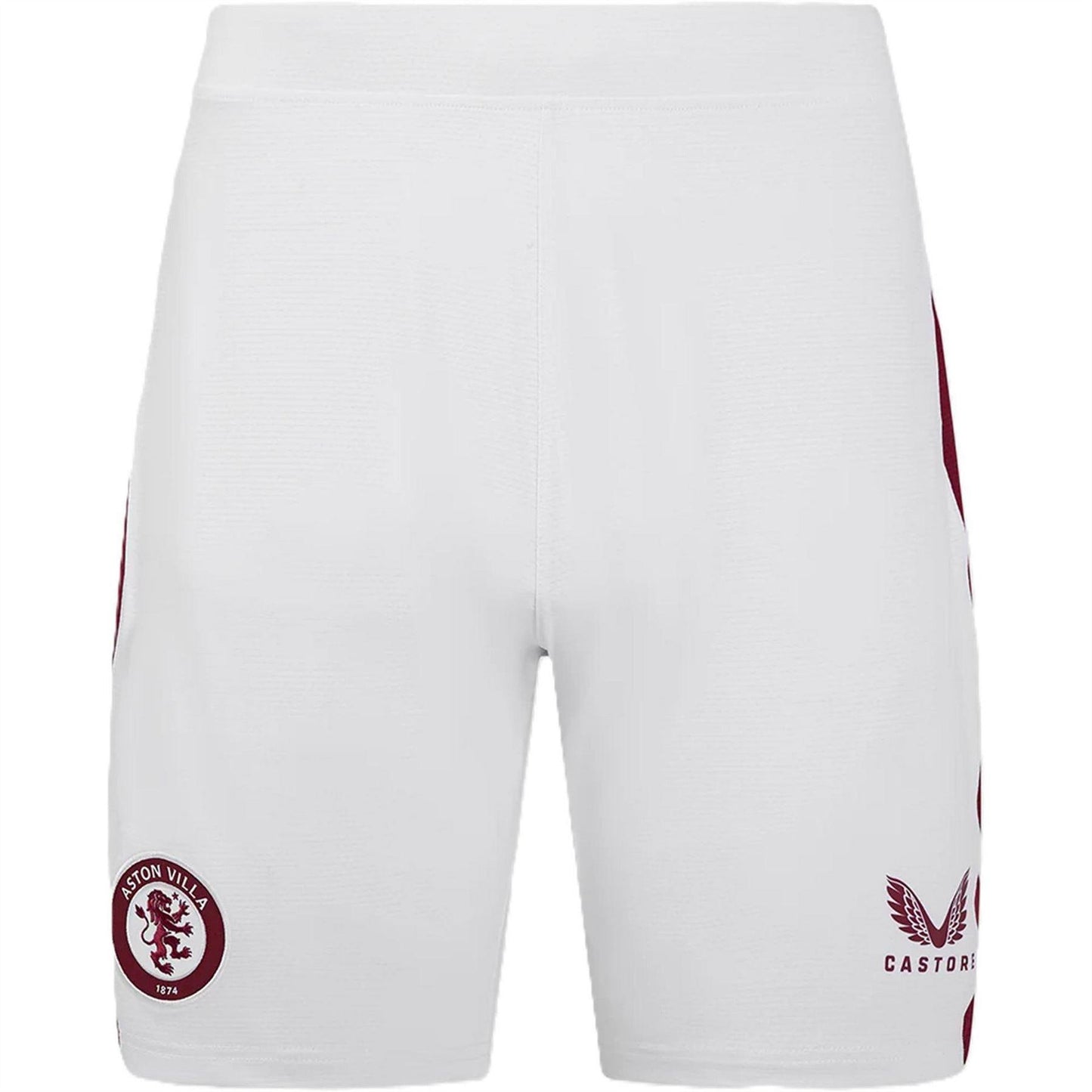 White-Red - Front - Castore Womens-Ladies Aston Villa FC Football Shorts
