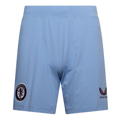 Blue - Front - Castore Womens-Ladies Aston Villa FC Football Shorts