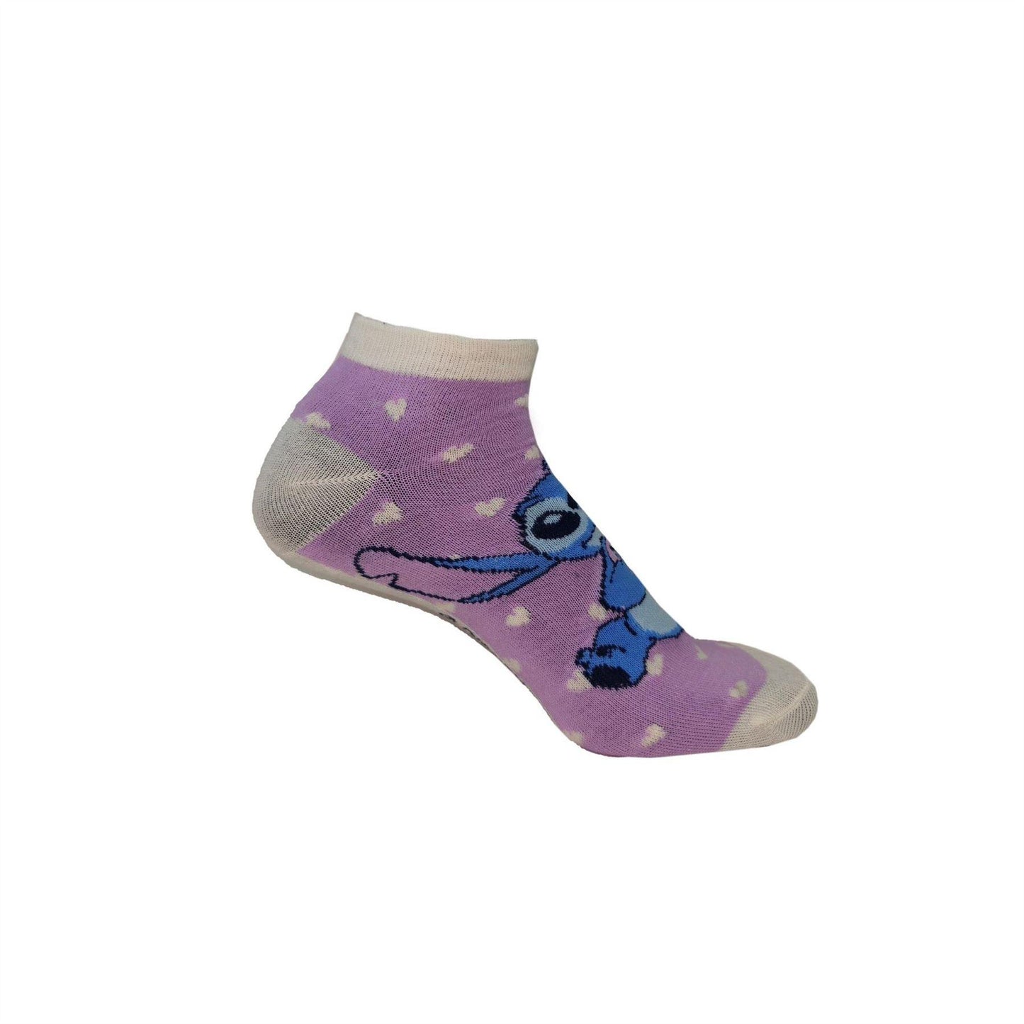 Purple - Back - Lilo & Stitch Womens-Ladies Polyester Trainer Socks (Pack of 5)